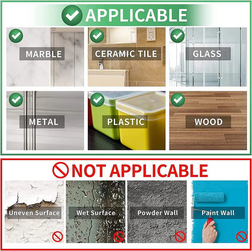 Nano Tape - 3Mtr Nano Double Sided Tape Heavy Duty - Multipurpose Removable Traceless Mounting Adhesive Tape for Walls Silicon Tape